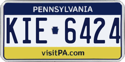 PA license plate KIE6424