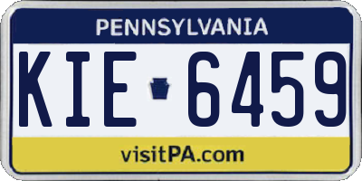 PA license plate KIE6459
