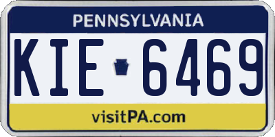 PA license plate KIE6469