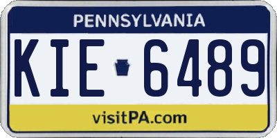 PA license plate KIE6489
