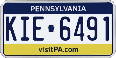 PA license plate KIE6491