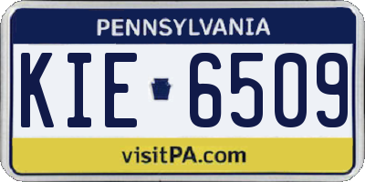 PA license plate KIE6509