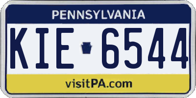 PA license plate KIE6544