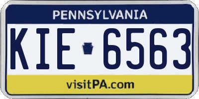 PA license plate KIE6563