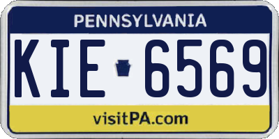 PA license plate KIE6569
