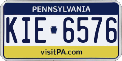 PA license plate KIE6576