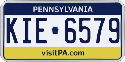 PA license plate KIE6579
