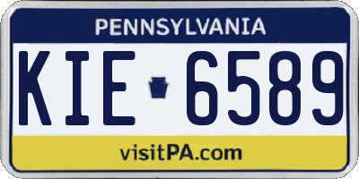 PA license plate KIE6589