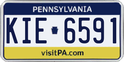 PA license plate KIE6591