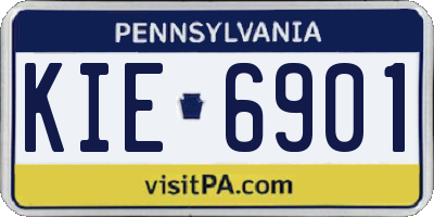 PA license plate KIE6901