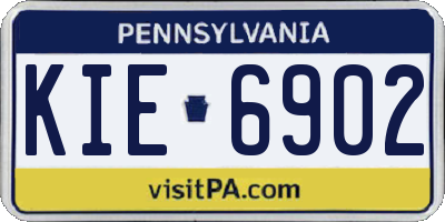 PA license plate KIE6902