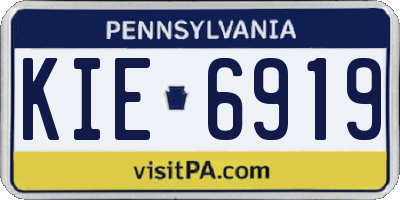 PA license plate KIE6919