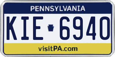 PA license plate KIE6940