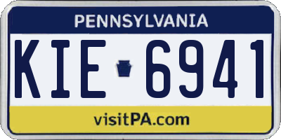 PA license plate KIE6941