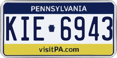 PA license plate KIE6943