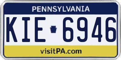 PA license plate KIE6946
