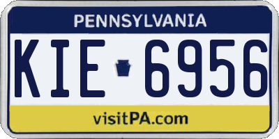 PA license plate KIE6956