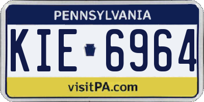 PA license plate KIE6964