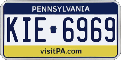 PA license plate KIE6969