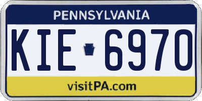 PA license plate KIE6970