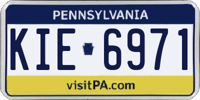 PA license plate KIE6971
