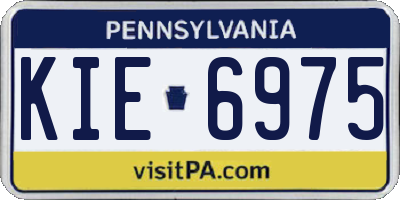 PA license plate KIE6975