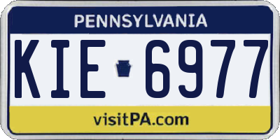 PA license plate KIE6977