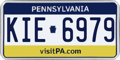 PA license plate KIE6979