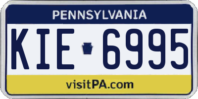 PA license plate KIE6995