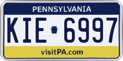 PA license plate KIE6997