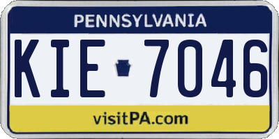 PA license plate KIE7046