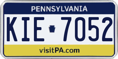 PA license plate KIE7052