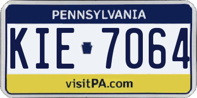 PA license plate KIE7064