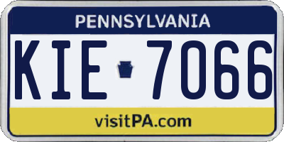 PA license plate KIE7066