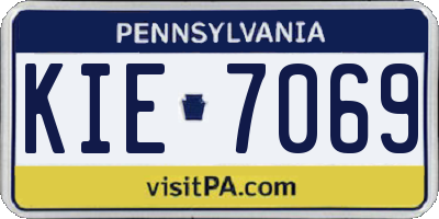 PA license plate KIE7069