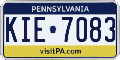 PA license plate KIE7083