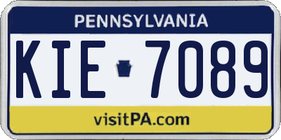PA license plate KIE7089