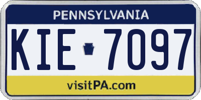 PA license plate KIE7097