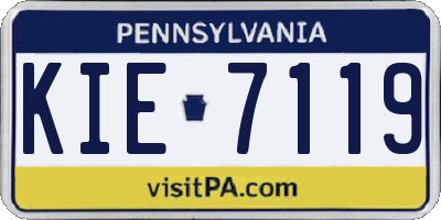 PA license plate KIE7119