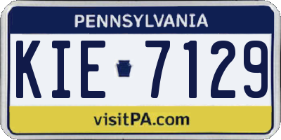 PA license plate KIE7129