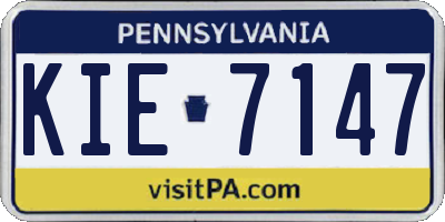 PA license plate KIE7147