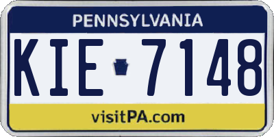 PA license plate KIE7148