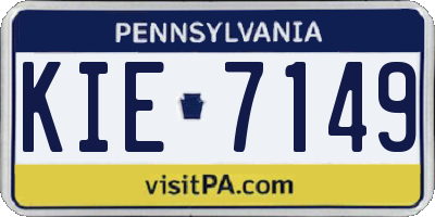 PA license plate KIE7149