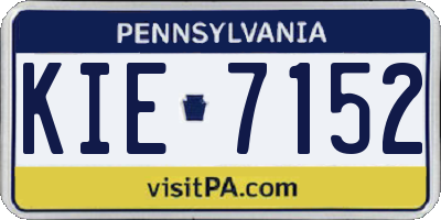 PA license plate KIE7152
