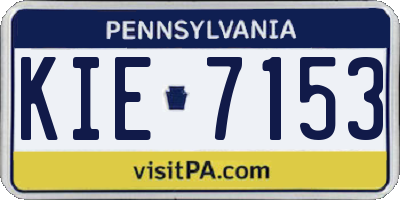 PA license plate KIE7153