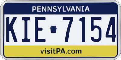 PA license plate KIE7154