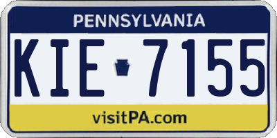 PA license plate KIE7155