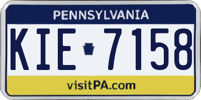 PA license plate KIE7158