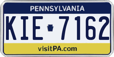 PA license plate KIE7162