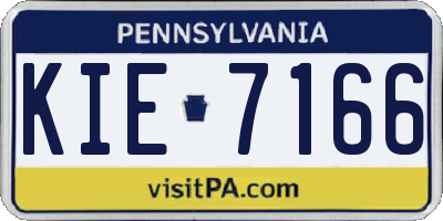 PA license plate KIE7166